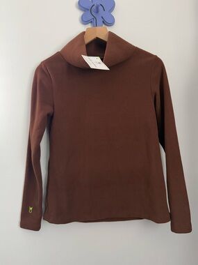 Dudley Stephens XS NEW Vello Fleece Greenpoint Turtleneck Cocoa Brown